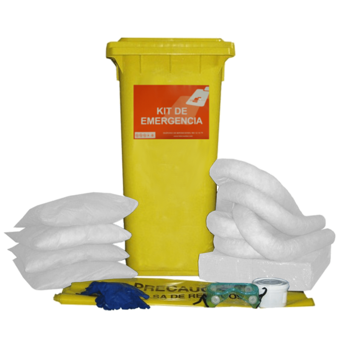 Kit Absorvente de Contentor – Hidrocarbonetos – 105 litros