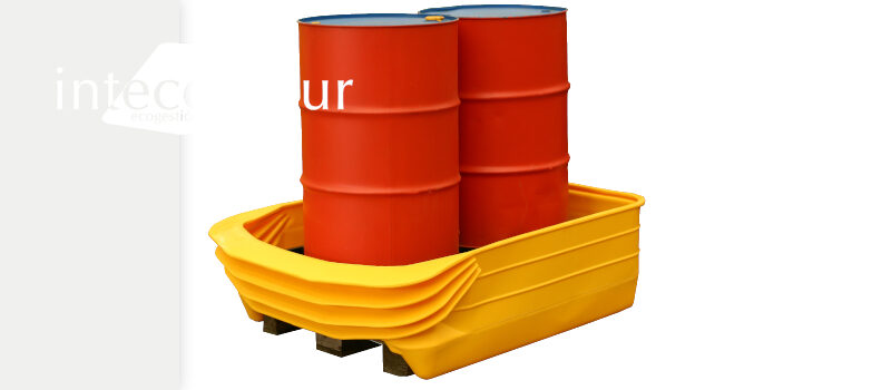 Pallet anti-derrame · 2 Bidones · Polietileno