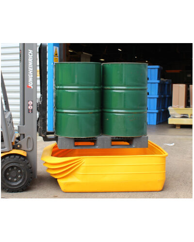 Pallet anti-derrame · 2 Bidones · Polietileno