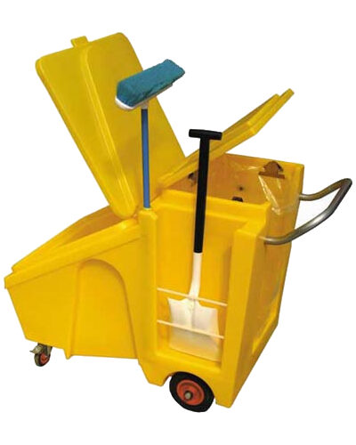 Carrinho de PE – com rodas – 60L.