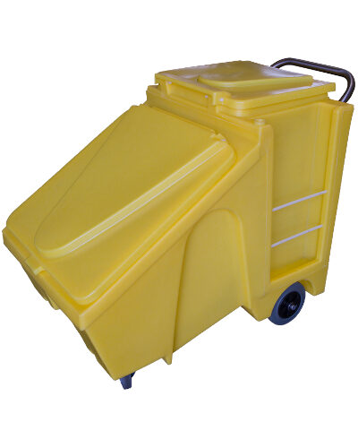 Carrinho de PE – com rodas – 60L.