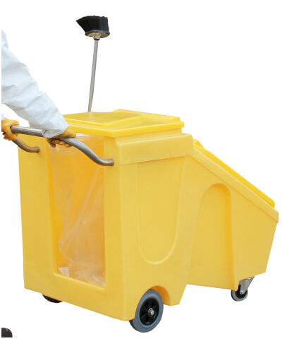 Carrinho de PE – com rodas – 60L.