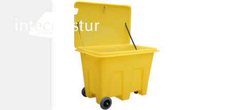 Depósito para absorbentes · 350 litros · Con ruedas Depósito para absorbentes · 350 litros · Con ruedas